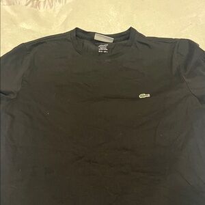 Lacoste Men's Black Tee with Logo